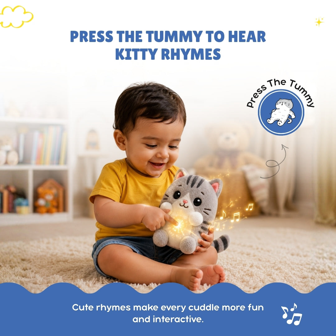 Kitty & Puppy Rhymes Plush Set | Interactive Animal Sounds Plush Toys – ClapCuddles™