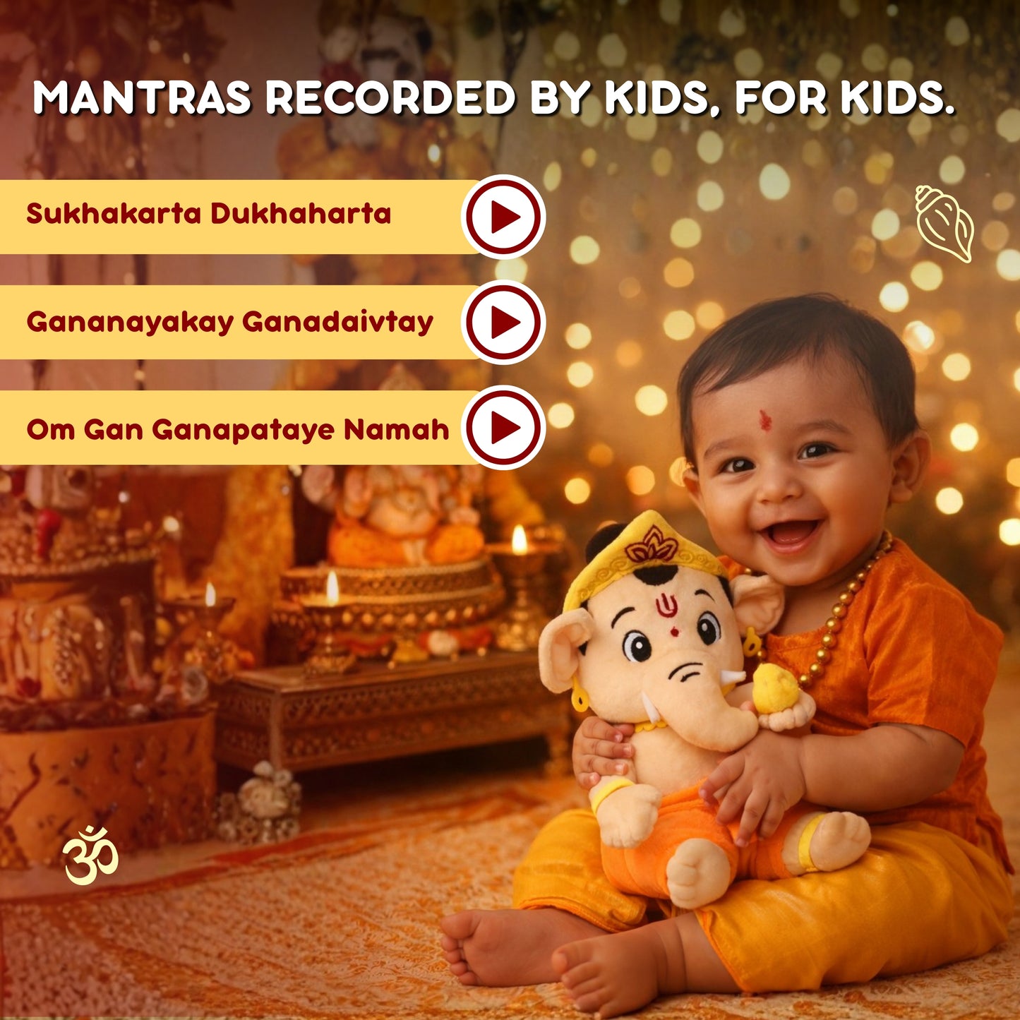 ClapCuddles™ Ganesha & Hanuman Mantra Chanting Plush Combo