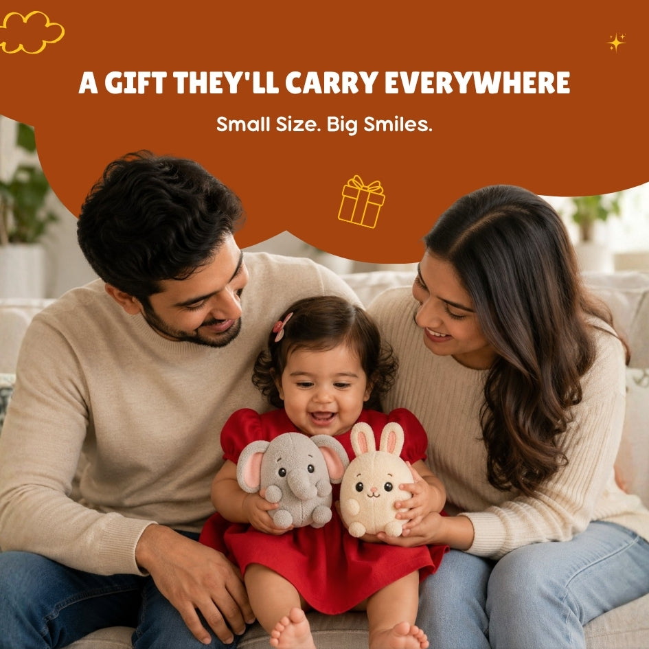 Bunny & Elephant Rhymes Plush Toy Set™ - ClapCuddles™