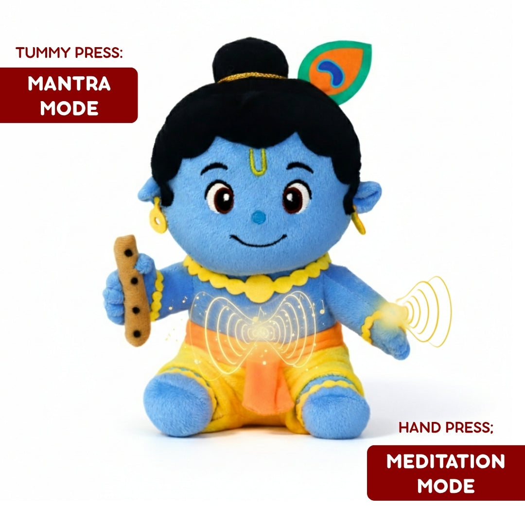 ClapCuddles™ Krishna & Ganesha Mantra Chanting Plush Combo