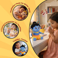 ClapCuddles™ Krishna & Ganesha Mantra Chanting Plush Combo