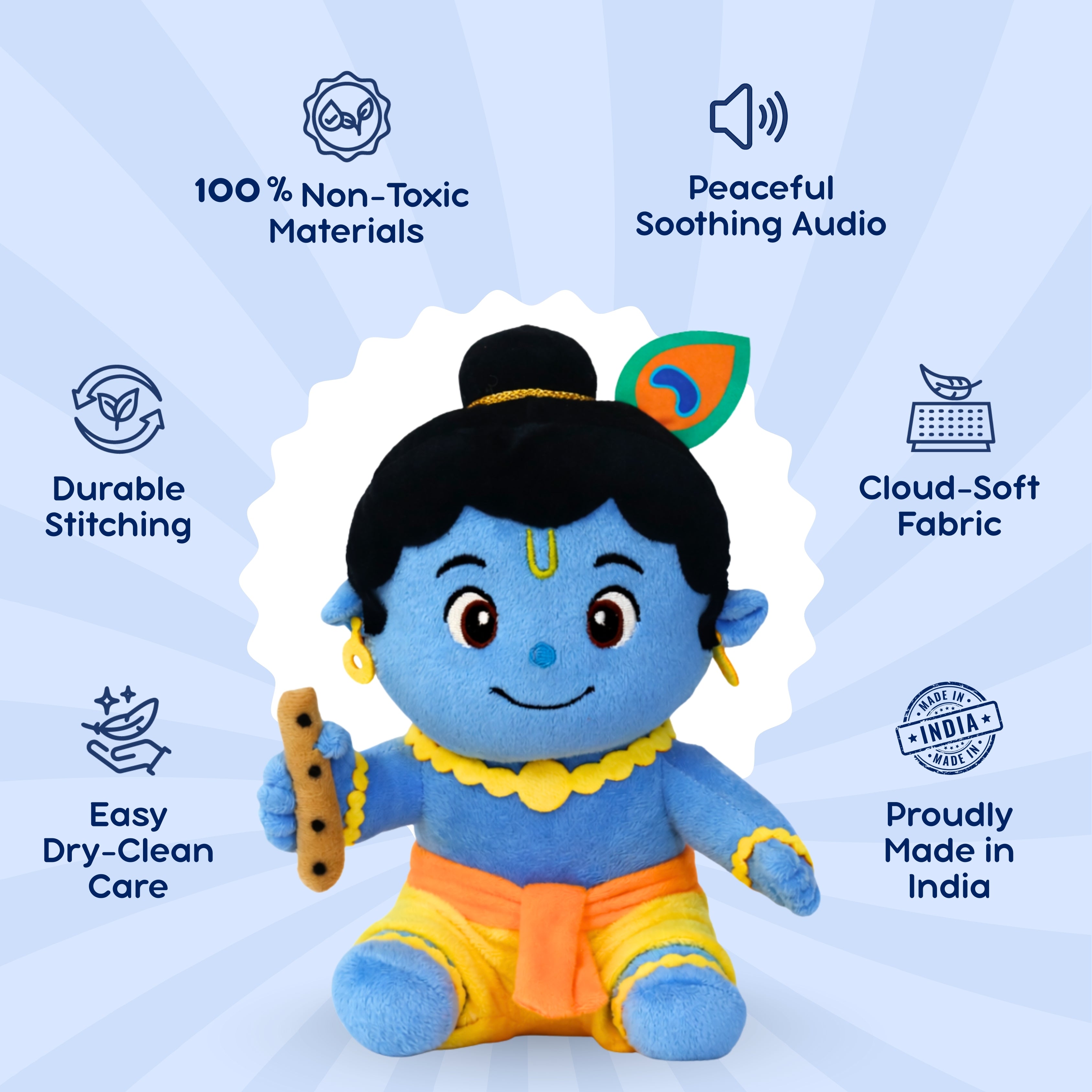 ClapCuddles™ Mantra Chanting Krishna with Meditation Mode