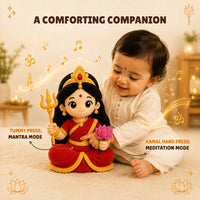 ClapCuddles™ Durga Devi Mantra Chanting Plush Toy | Interactive Devotional Soft Toy