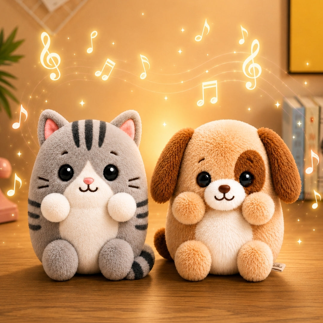 Kitty & Puppy Rhymes Plush Set | Interactive Animal Sounds Plush Toys – ClapCuddles™