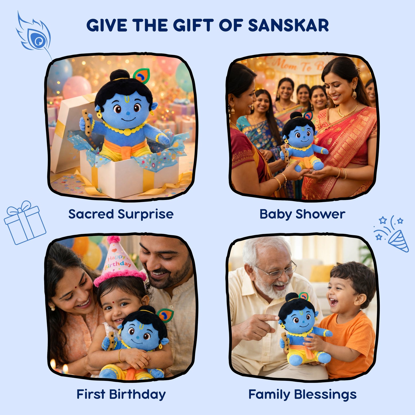 ClapCuddles™ Mantra Chanting Krishna with Meditation Mode