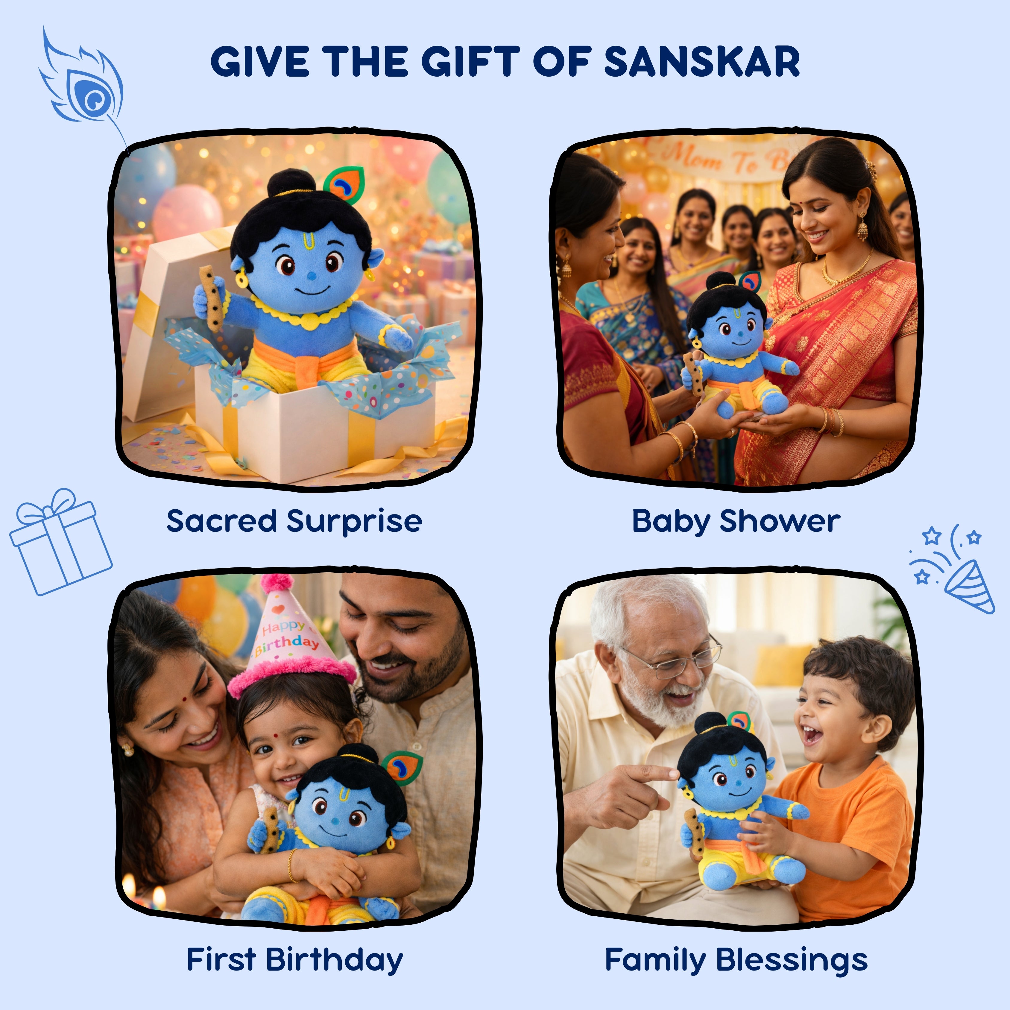 ClapCuddles™ Mantra Chanting Krishna with Meditation Mode