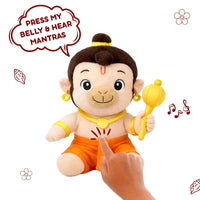 ClapCuddles™ Krishna & Hanuman Mantra Chanting Plush Combo