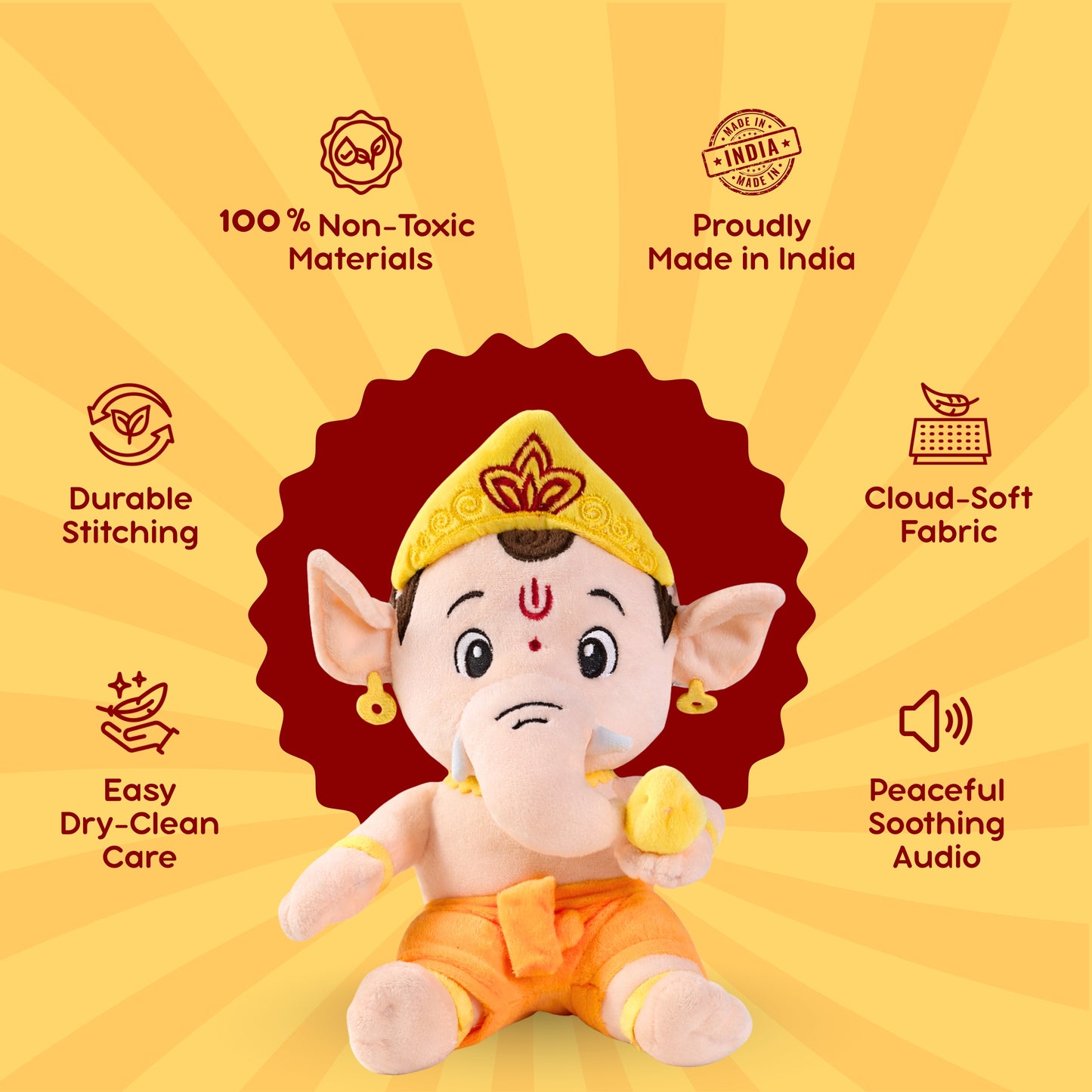 ClapCuddles™ Mantra Chanting Ganesha with Meditation Mode