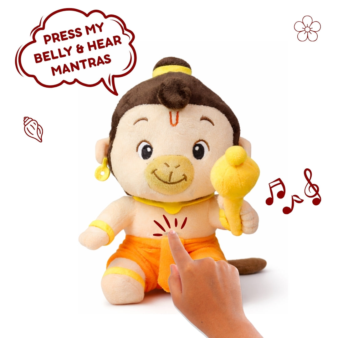 ClapCuddles™ Ganesha & Hanuman Mantra Chanting Plush Combo