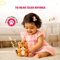 Tiger & Monkey Rhymes Plush Set | Interactive Animal Sounds Plush Toys – ClapCuddles™