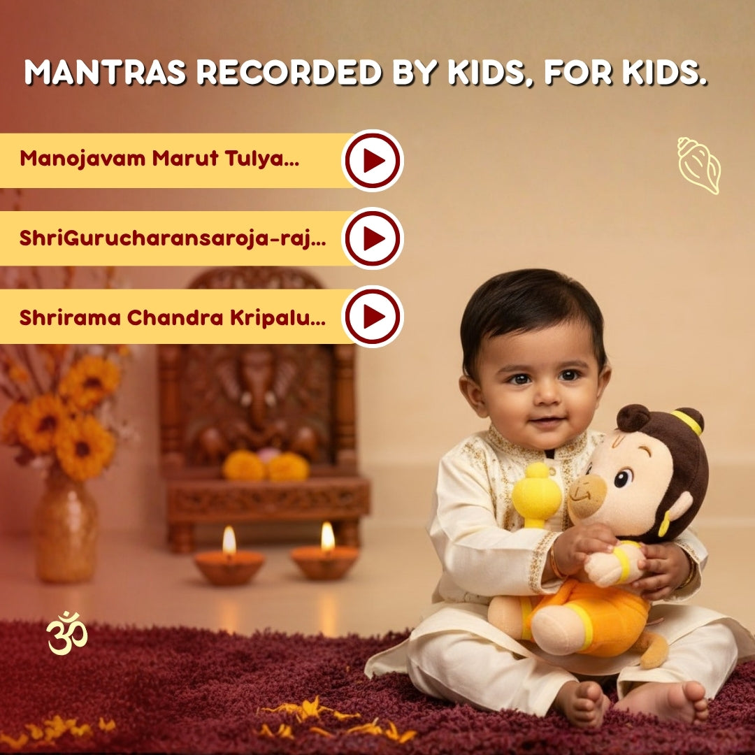 ClapCuddles™ Krishna & Hanuman Mantra Chanting Plush Combo