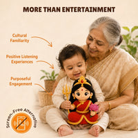 ClapCuddles™ Durga Devi Mantra Chanting Plush Toy | Interactive Devotional Soft Toy