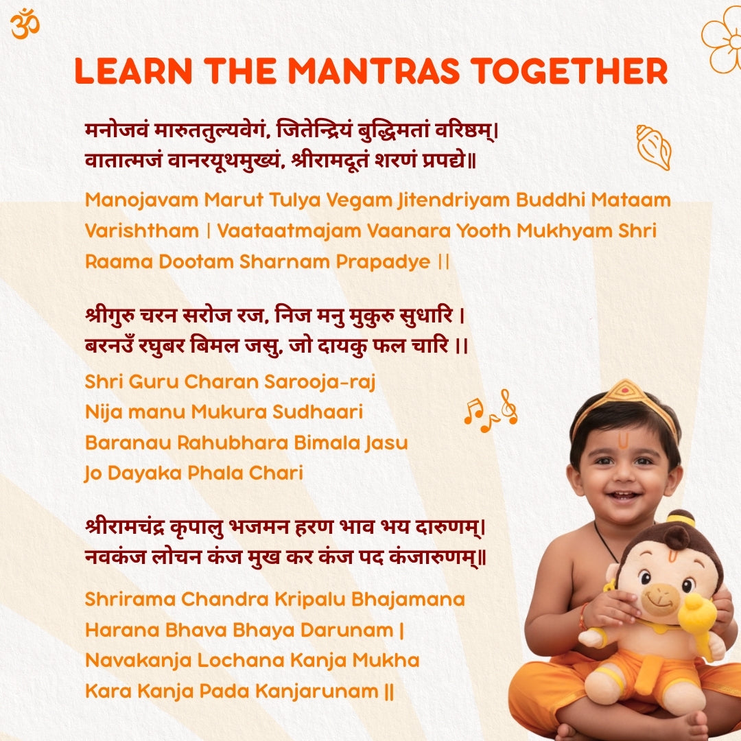 ClapCuddles™ Ganesha & Hanuman Mantra Chanting Plush Combo