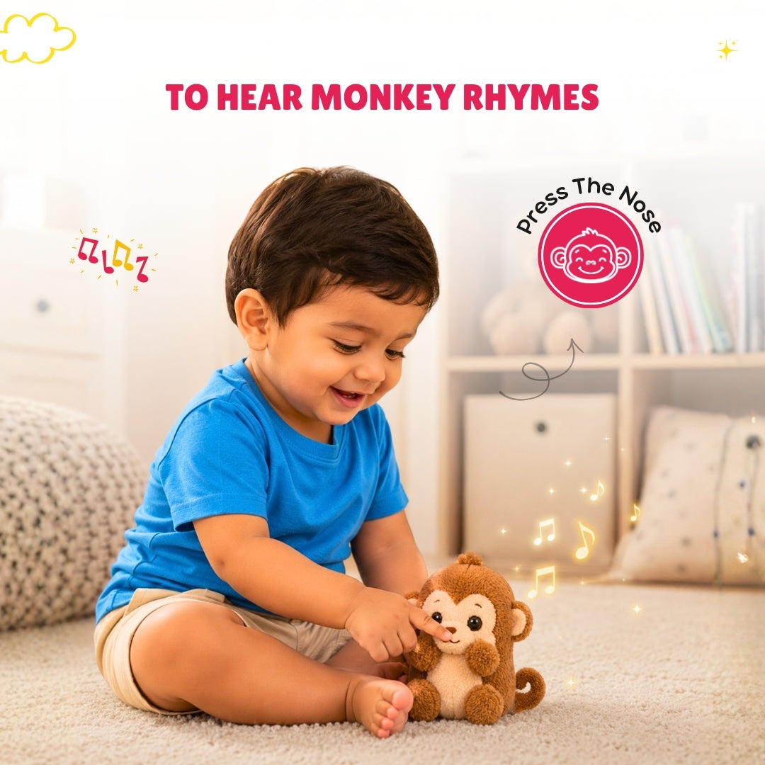 Tiger & Monkey Rhymes Plush Set | Interactive Animal Sounds Plush Toys – ClapCuddles™
