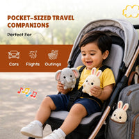 Bunny & Elephant Rhymes Plush Toy Set™ - ClapCuddles™